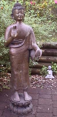 Thai standing Buddha (photo by Mary Hendriks)